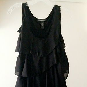Black ruffle shirt